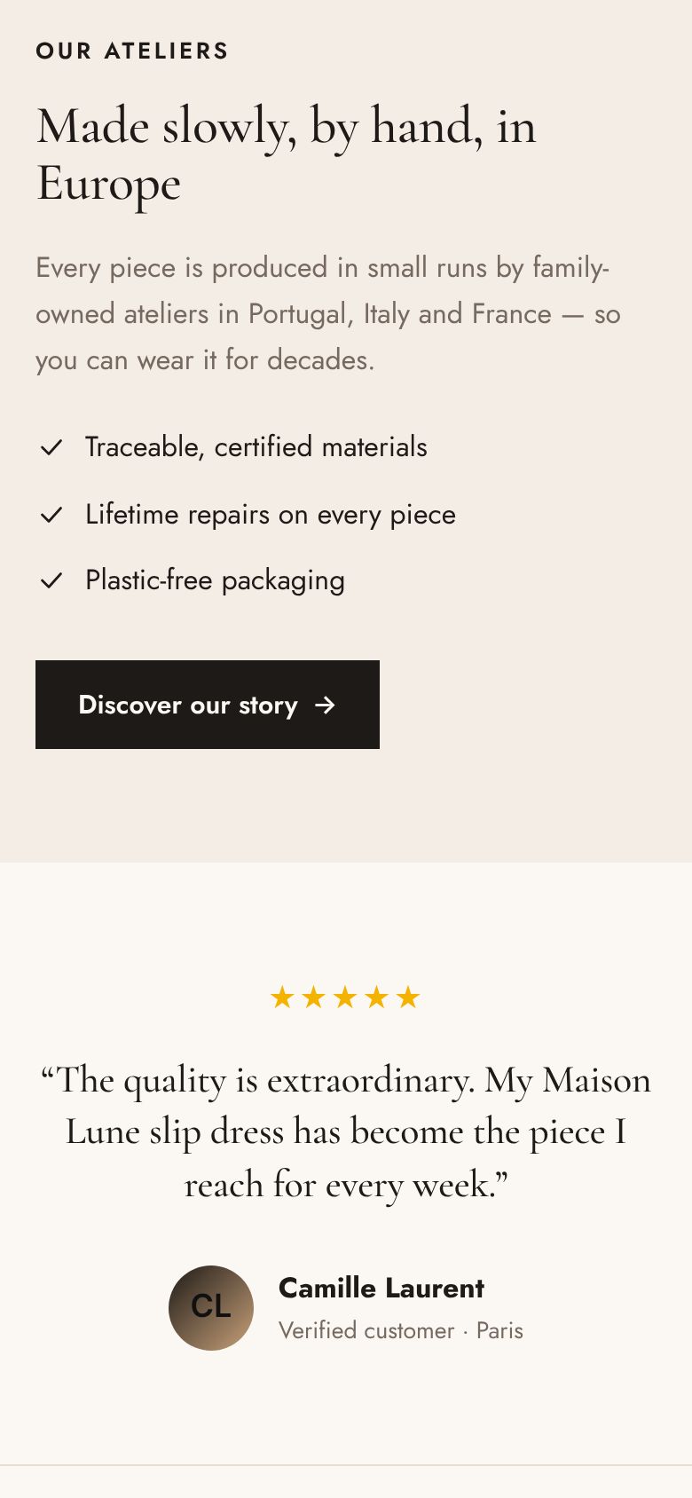 Maison Lune mobile screen 3