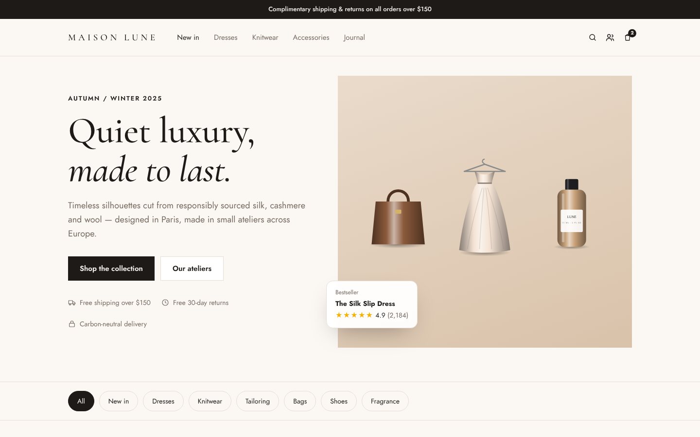Maison Lune website