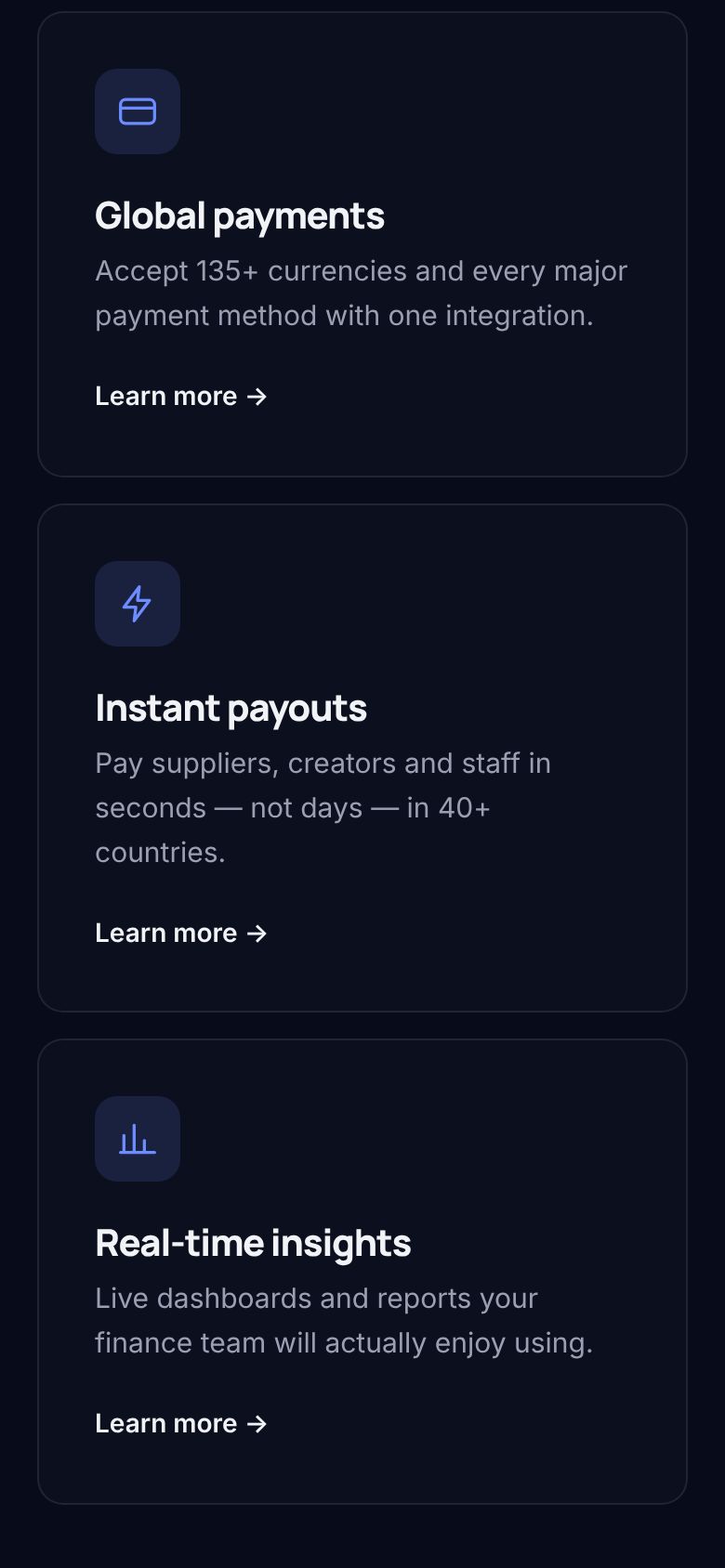 Nimbus Pay mobile screen 2
