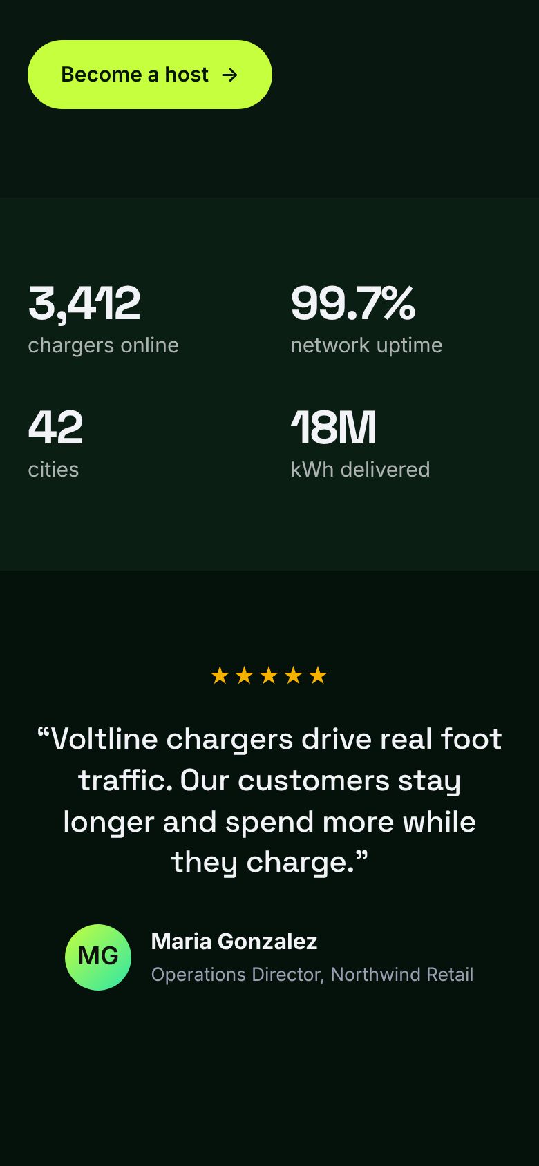 Voltline mobile screen 3